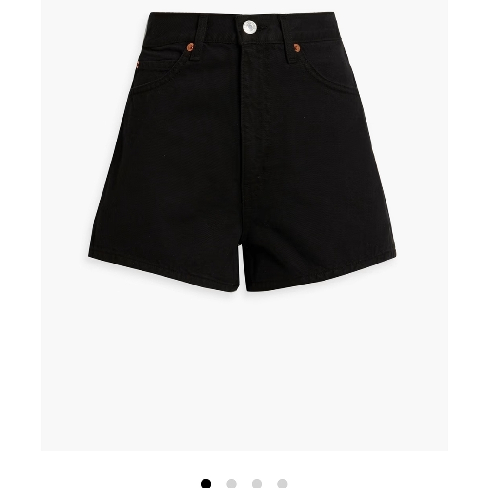 Re/Done Black Jean Shorts